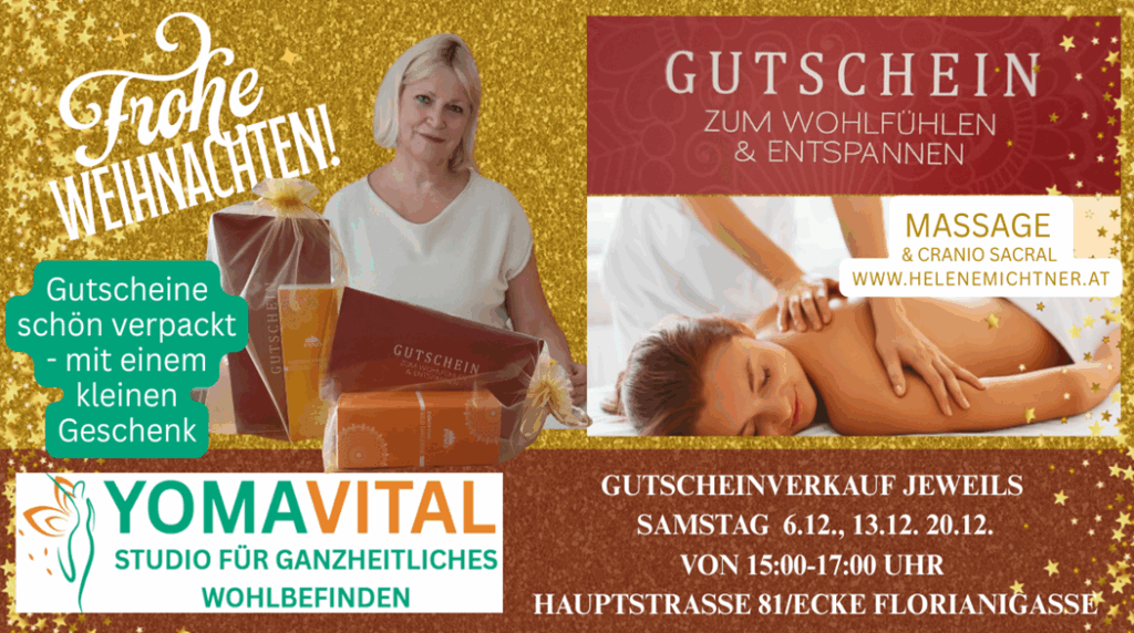 Wohlfühl Gutscheine für Massage Yomavital Gerasdorf