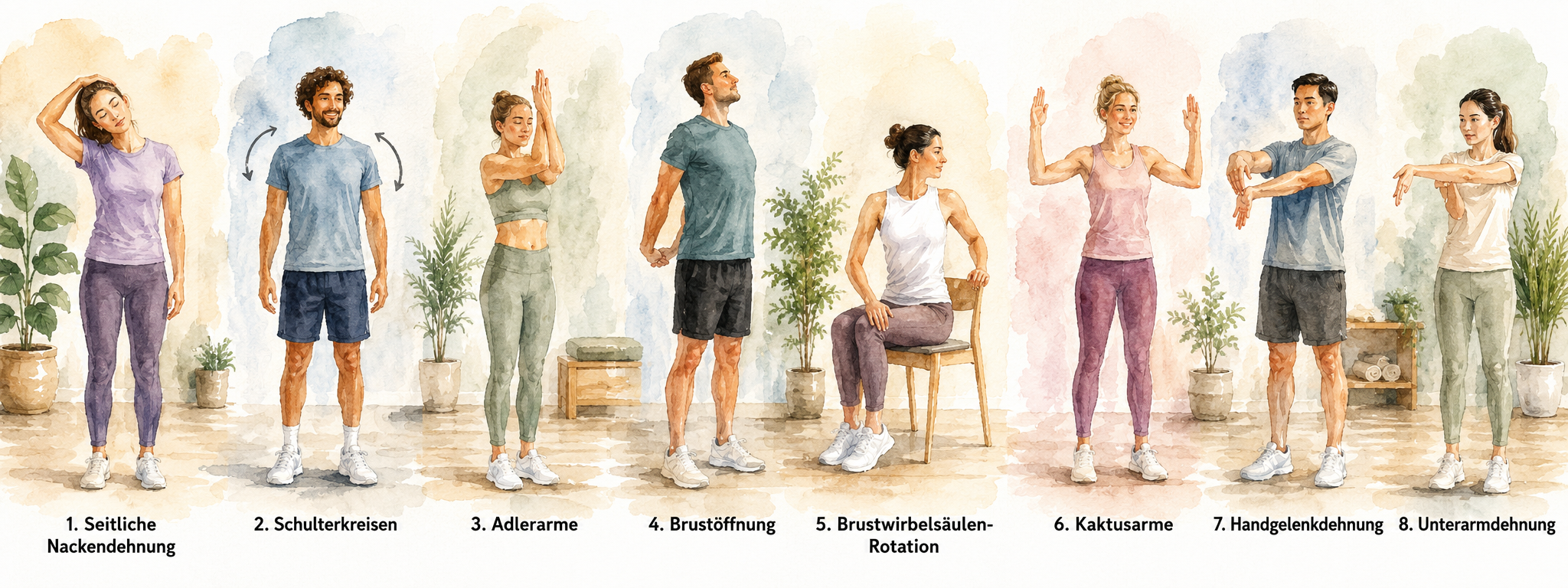 Nacken-Schulter Yoga als Vorbeugung und gegen Schmerzen