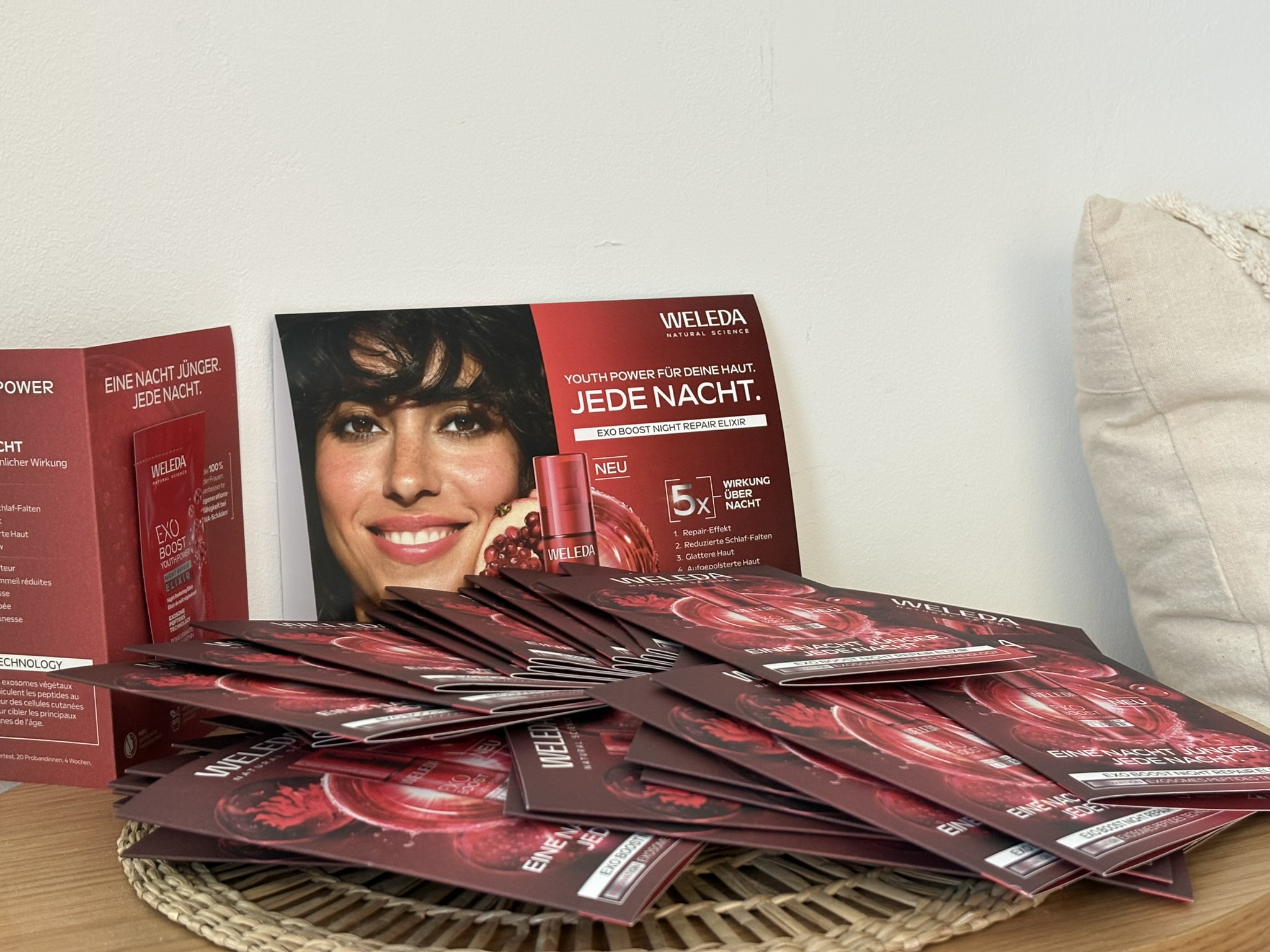 Produktproben im Yomavital Yogastudio 1 Wileda Gesichtscreme Proben